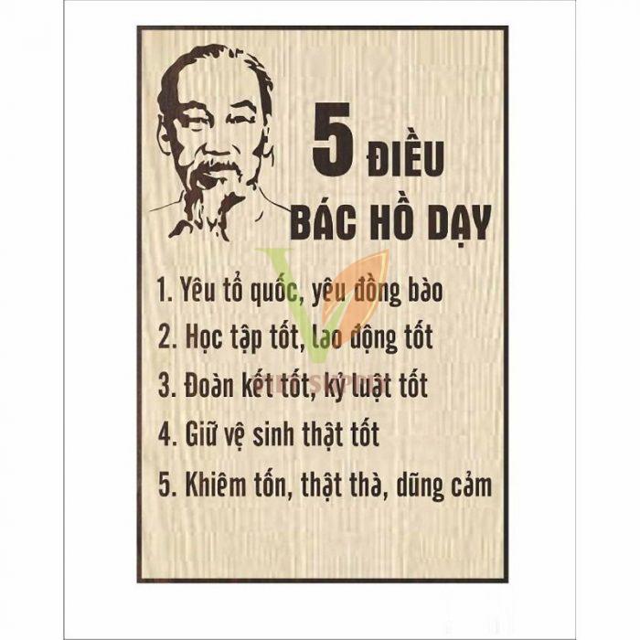 5 điều bác hồ dạy thiếu niên nhi đồng