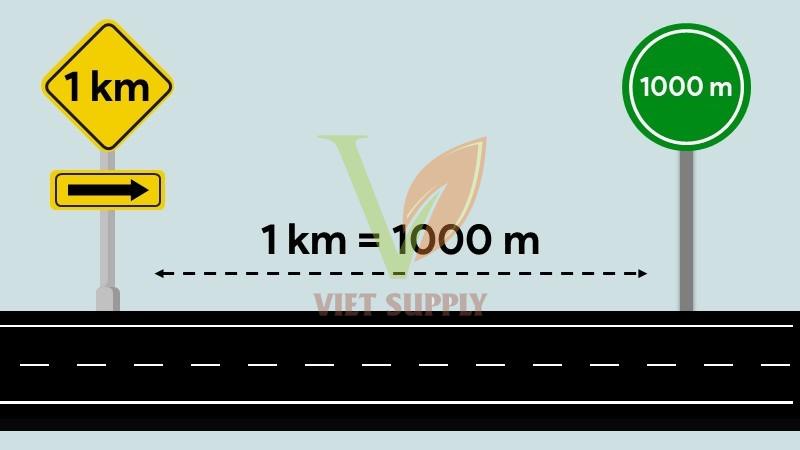 1km bằng bao nhiêu m